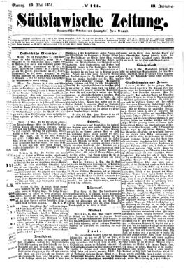 Südslawische Zeitung Montag 19. Mai 1851