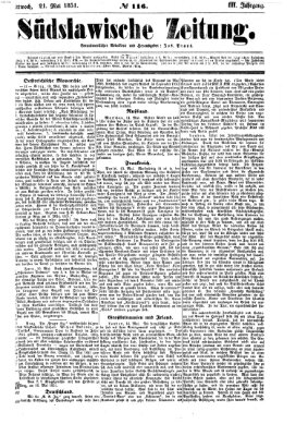 Südslawische Zeitung Mittwoch 21. Mai 1851