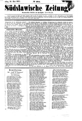 Südslawische Zeitung Samstag 31. Mai 1851