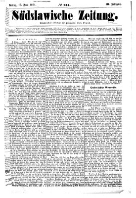 Südslawische Zeitung Freitag 13. Juni 1851