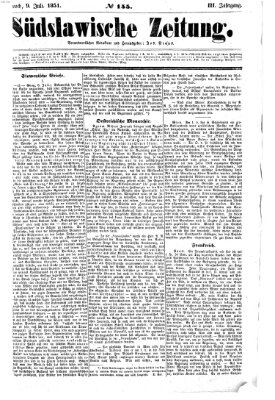 Südslawische Zeitung Mittwoch 9. Juli 1851