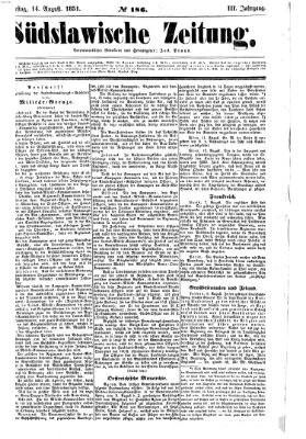 Südslawische Zeitung Donnerstag 14. August 1851