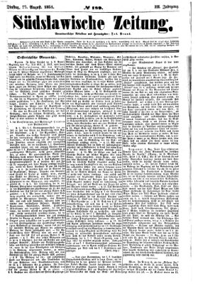 Südslawische Zeitung Dienstag 19. August 1851