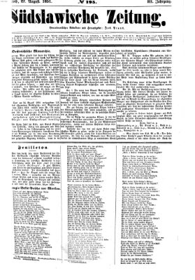 Südslawische Zeitung Mittwoch 27. August 1851