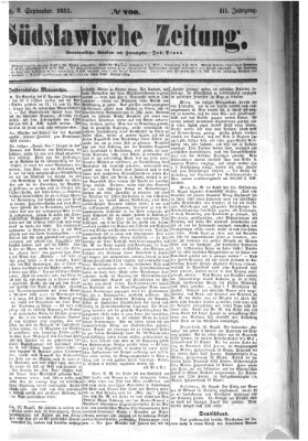 Südslawische Zeitung Dienstag 2. September 1851