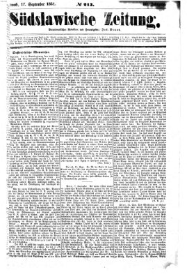 Südslawische Zeitung Mittwoch 17. September 1851