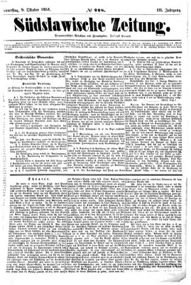 Südslawische Zeitung Donnerstag 9. Oktober 1851