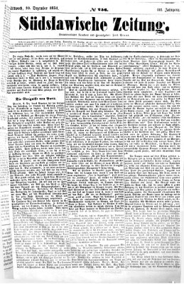 Südslawische Zeitung Mittwoch 10. Dezember 1851