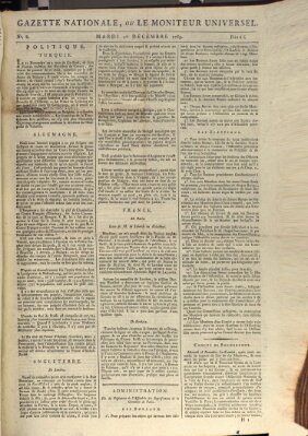 Gazette nationale, ou le moniteur universel (Le moniteur universel) Dienstag 1. Dezember 1789