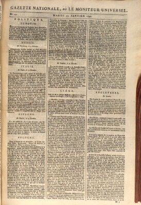 Gazette nationale, ou le moniteur universel (Le moniteur universel) Dienstag 12. Januar 1790