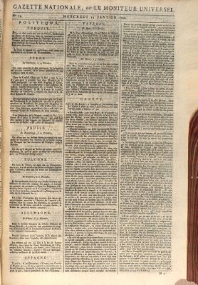 Gazette nationale, ou le moniteur universel (Le moniteur universel) Mittwoch 13. Januar 1790