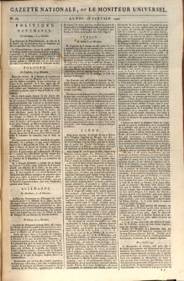 Gazette nationale, ou le moniteur universel (Le moniteur universel) Montag 18. Januar 1790