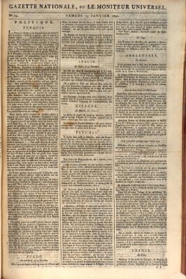 Gazette nationale, ou le moniteur universel (Le moniteur universel) Samstag 23. Januar 1790