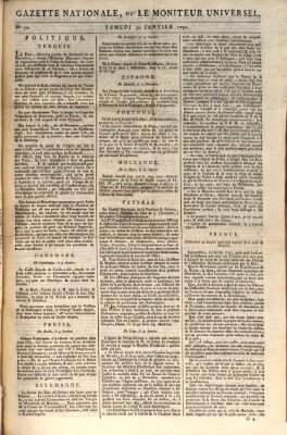 Gazette nationale, ou le moniteur universel (Le moniteur universel) Samstag 30. Januar 1790