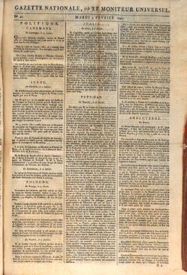 Gazette nationale, ou le moniteur universel (Le moniteur universel) Dienstag 9. Februar 1790