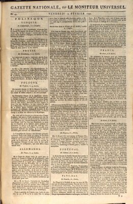 Gazette nationale, ou le moniteur universel (Le moniteur universel) Freitag 12. Februar 1790