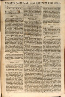 Gazette nationale, ou le moniteur universel (Le moniteur universel) Sonntag 14. Februar 1790