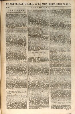 Gazette nationale, ou le moniteur universel (Le moniteur universel) Donnerstag 18. Februar 1790
