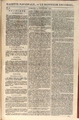 Gazette nationale, ou le moniteur universel (Le moniteur universel) Samstag 27. Februar 1790