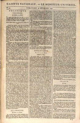 Gazette nationale, ou le moniteur universel (Le moniteur universel) Sonntag 28. Februar 1790