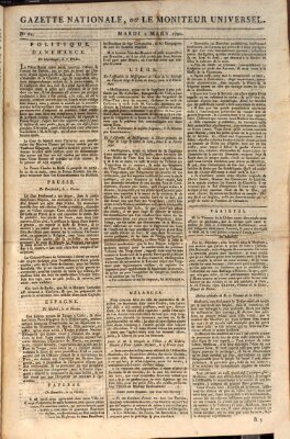 Gazette nationale, ou le moniteur universel (Le moniteur universel) Dienstag 2. März 1790