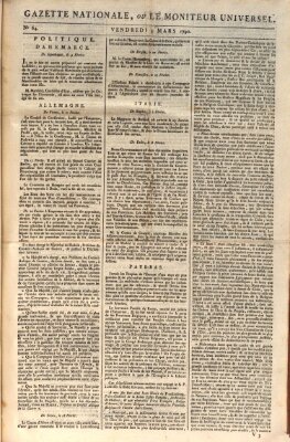 Gazette nationale, ou le moniteur universel (Le moniteur universel) Freitag 5. März 1790