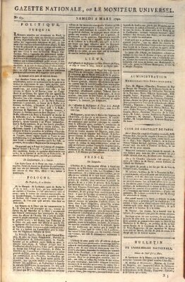 Gazette nationale, ou le moniteur universel (Le moniteur universel) Samstag 6. März 1790