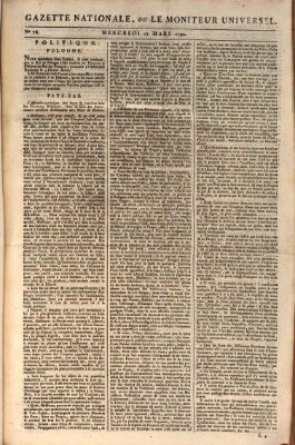 Gazette nationale, ou le moniteur universel (Le moniteur universel) Mittwoch 17. März 1790