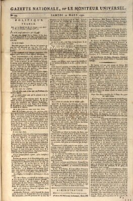 Gazette nationale, ou le moniteur universel (Le moniteur universel) Samstag 20. März 1790