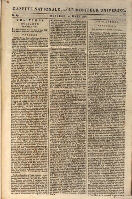 Gazette nationale, ou le moniteur universel (Le moniteur universel) Mittwoch 24. März 1790