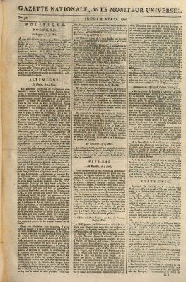 Gazette nationale, ou le moniteur universel (Le moniteur universel) Donnerstag 8. April 1790