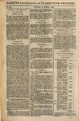 Gazette nationale, ou le moniteur universel (Le moniteur universel) Samstag 17. April 1790