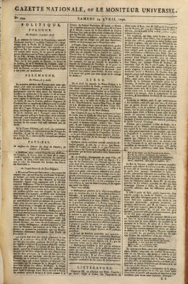 Gazette nationale, ou le moniteur universel (Le moniteur universel) Samstag 24. April 1790