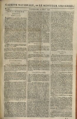 Gazette nationale, ou le moniteur universel (Le moniteur universel) Freitag 14. Mai 1790