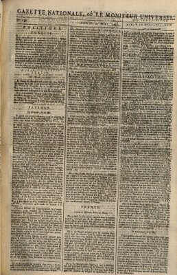 Gazette nationale, ou le moniteur universel (Le moniteur universel) Donnerstag 27. Mai 1790