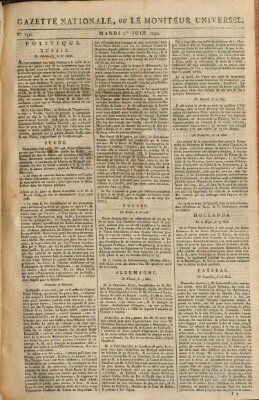 Gazette nationale, ou le moniteur universel (Le moniteur universel) Dienstag 1. Juni 1790