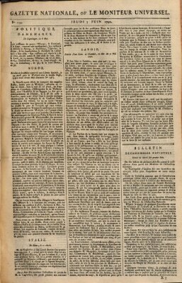 Gazette nationale, ou le moniteur universel (Le moniteur universel) Donnerstag 3. Juni 1790