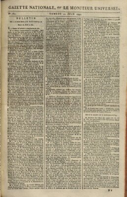 Gazette nationale, ou le moniteur universel (Le moniteur universel) Samstag 12. Juni 1790