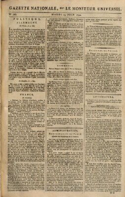 Gazette nationale, ou le moniteur universel (Le moniteur universel) Dienstag 15. Juni 1790