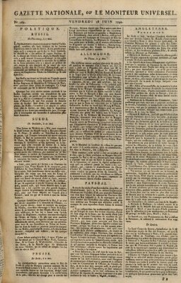 Gazette nationale, ou le moniteur universel (Le moniteur universel) Freitag 18. Juni 1790