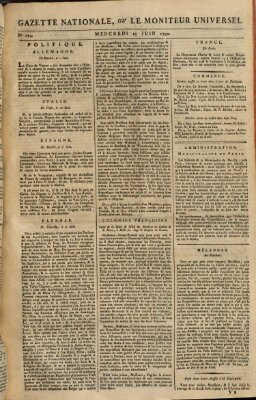 Gazette nationale, ou le moniteur universel (Le moniteur universel) Mittwoch 23. Juni 1790