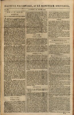 Gazette nationale, ou le moniteur universel (Le moniteur universel) Montag 28. Juni 1790