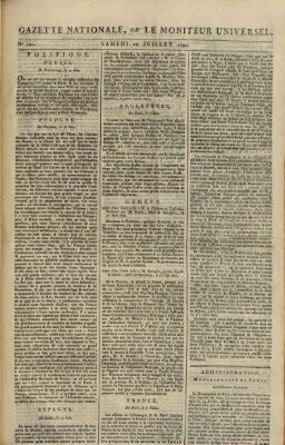 Gazette nationale, ou le moniteur universel (Le moniteur universel) Samstag 10. Juli 1790