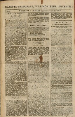 Gazette nationale, ou le moniteur universel (Le moniteur universel) Sonntag 25. Juli 1790