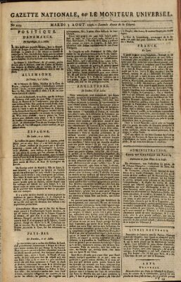 Gazette nationale, ou le moniteur universel (Le moniteur universel) Dienstag 3. August 1790