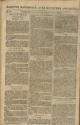 Gazette nationale, ou le moniteur universel (Le moniteur universel) Freitag 6. August 1790