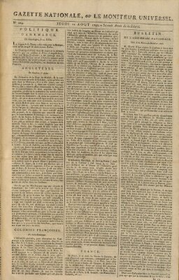 Gazette nationale, ou le moniteur universel (Le moniteur universel) Donnerstag 12. August 1790