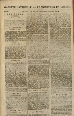 Gazette nationale, ou le moniteur universel (Le moniteur universel) Samstag 14. August 1790