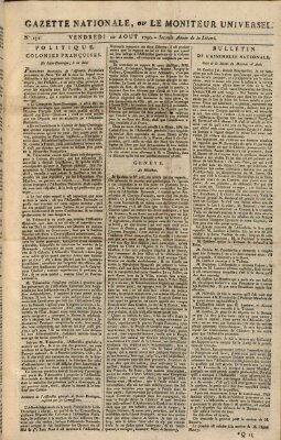 Gazette nationale, ou le moniteur universel (Le moniteur universel) Freitag 20. August 1790