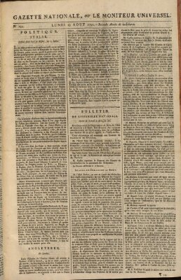 Gazette nationale, ou le moniteur universel (Le moniteur universel) Montag 23. August 1790